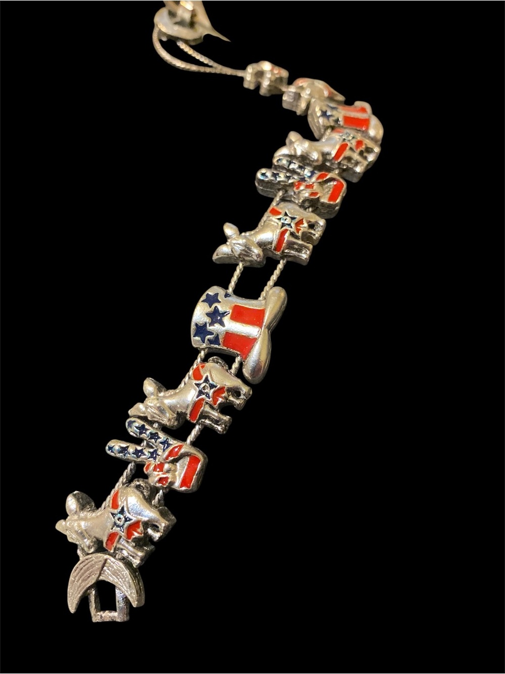 Vintage Democratic political theme slider bracelet
